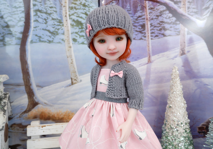 Winter Skating - dress and sweater with UGGs for Ruby Red Fashion Friends doll