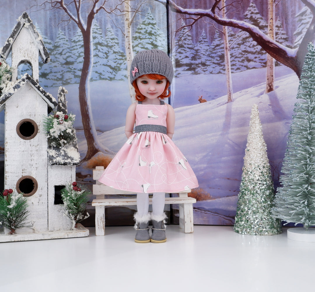 Winter Skating - dress and sweater with UGGs for Ruby Red Fashion Friends doll
