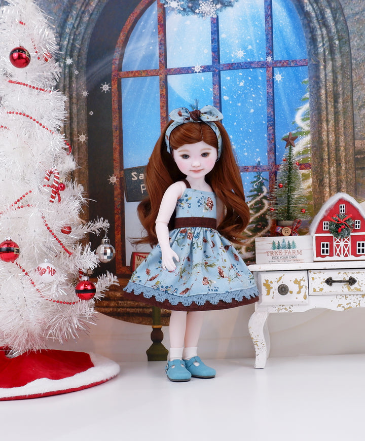 Winter Woodland - dress with shoes for Ruby Red Fashion Friends doll