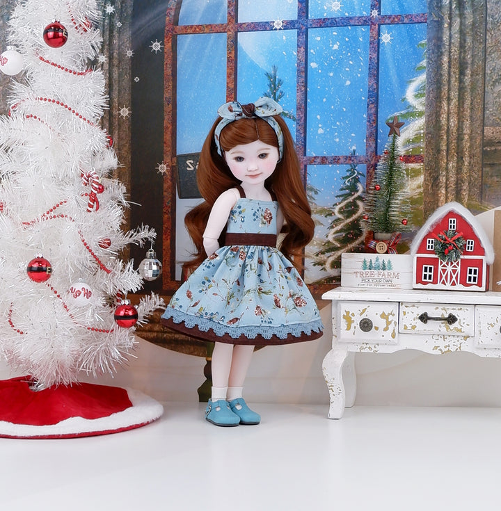 Winter Woodland - dress with shoes for Ruby Red Fashion Friends doll