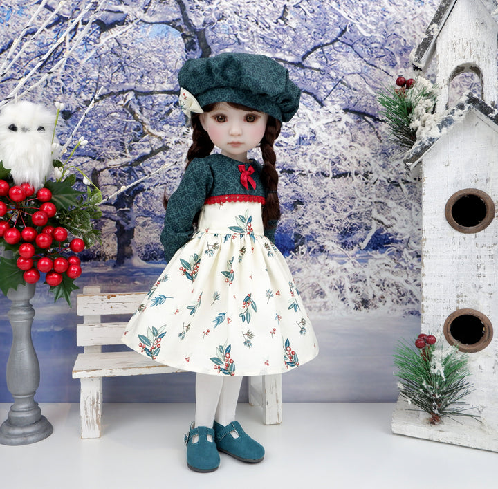 Winterberries & Pine - dress with shoes for Ruby Red Fashion Friends doll