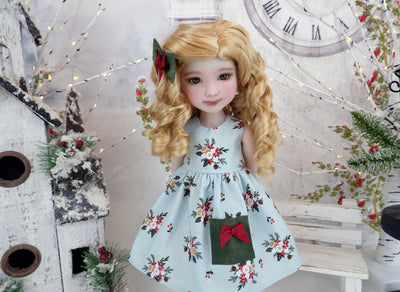 Winterland Bouquet - dress with sweater & boots for Ruby Red Fashion Friends doll