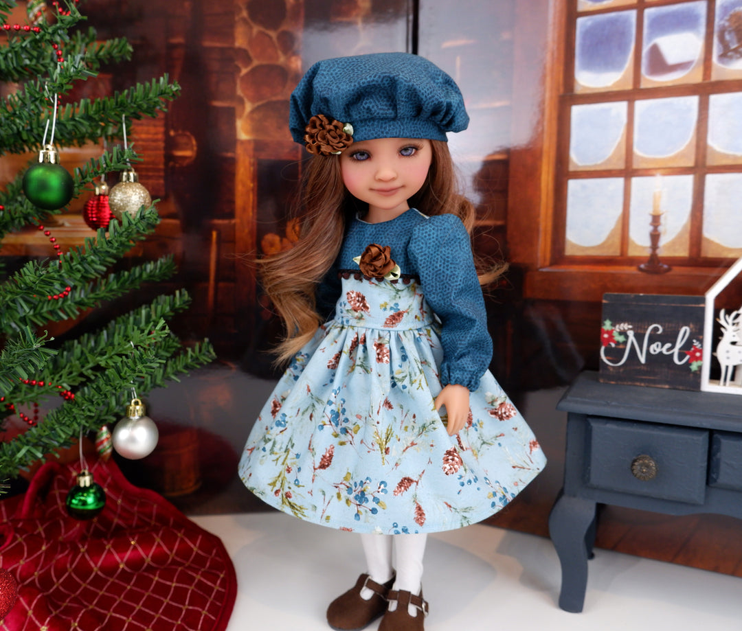 Winterland Pines - dress with shoes for Ruby Red Fashion Friends doll
