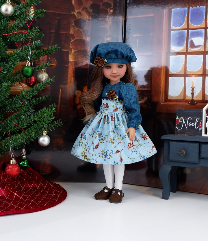 Winterland Pines - dress with shoes for Ruby Red Fashion Friends doll