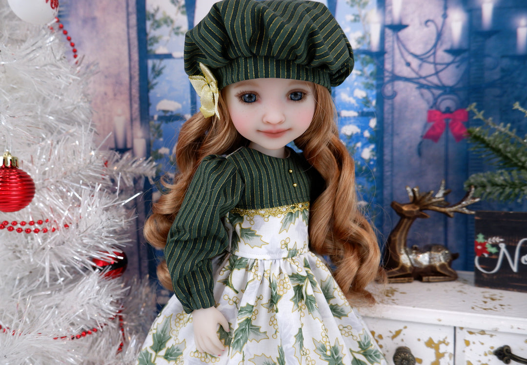 Winter's Mistletoe - dress with shoes for Ruby Red Fashion Friends doll