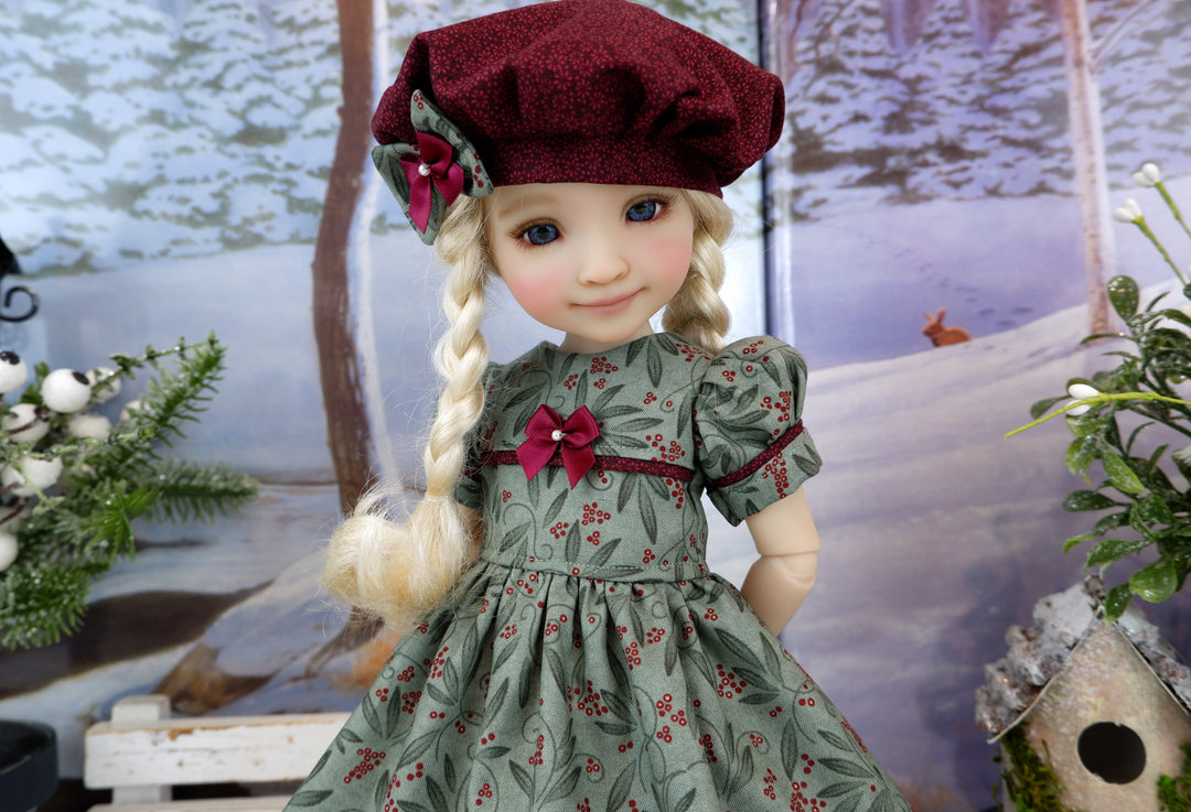Wintertide Berries - dress and shoes for Ruby Red Fashion Friends doll
