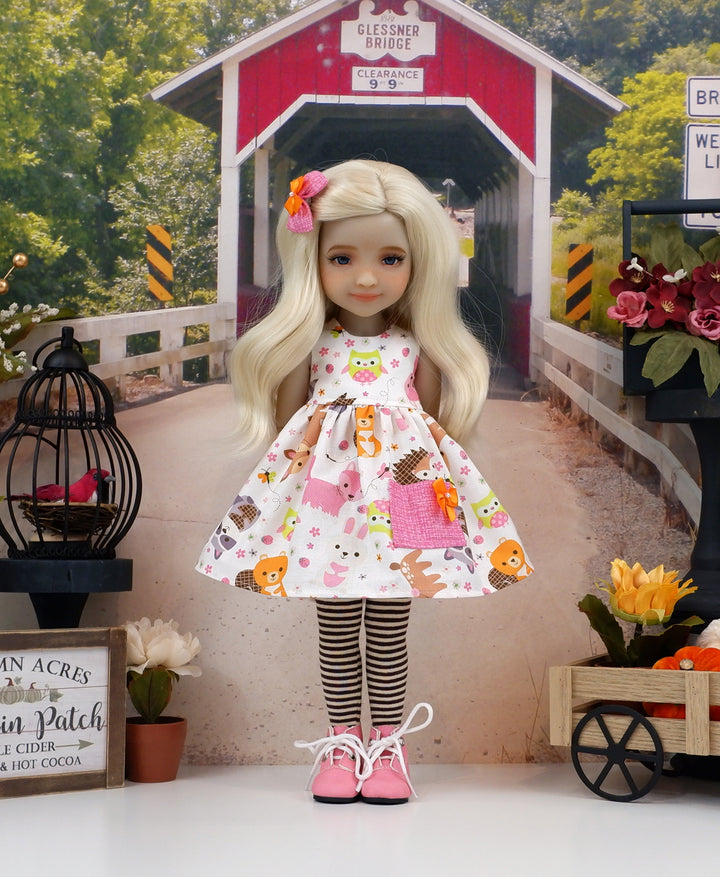 Woodland Critters - dress with boots for Ruby Red Fashion Friends doll