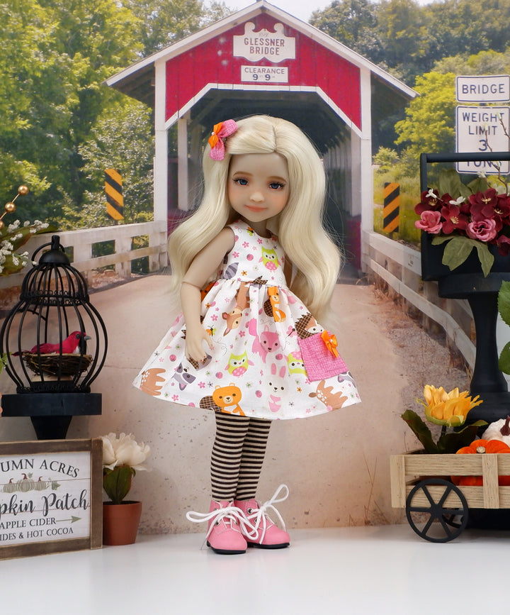 Woodland Critters - dress with boots for Ruby Red Fashion Friends doll