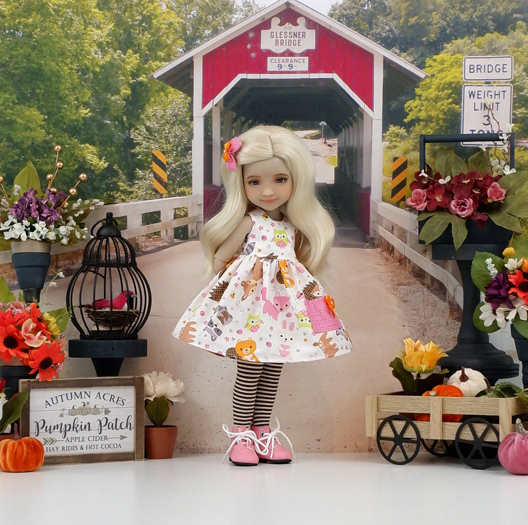 Woodland Critters - dress with boots for Ruby Red Fashion Friends doll