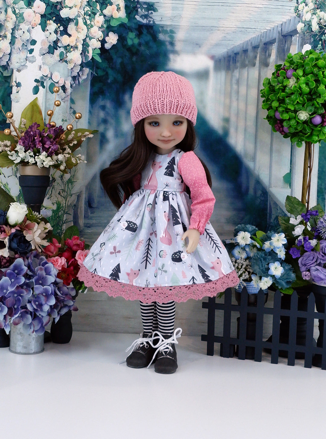 Woodland Fox - dress ensemble with boots for Ruby Red Fashion Friends doll