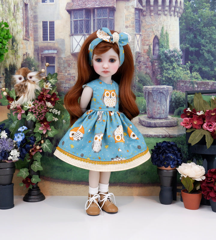 Woodland Hoot - dress with boots for Ruby Red Fashion Friends doll