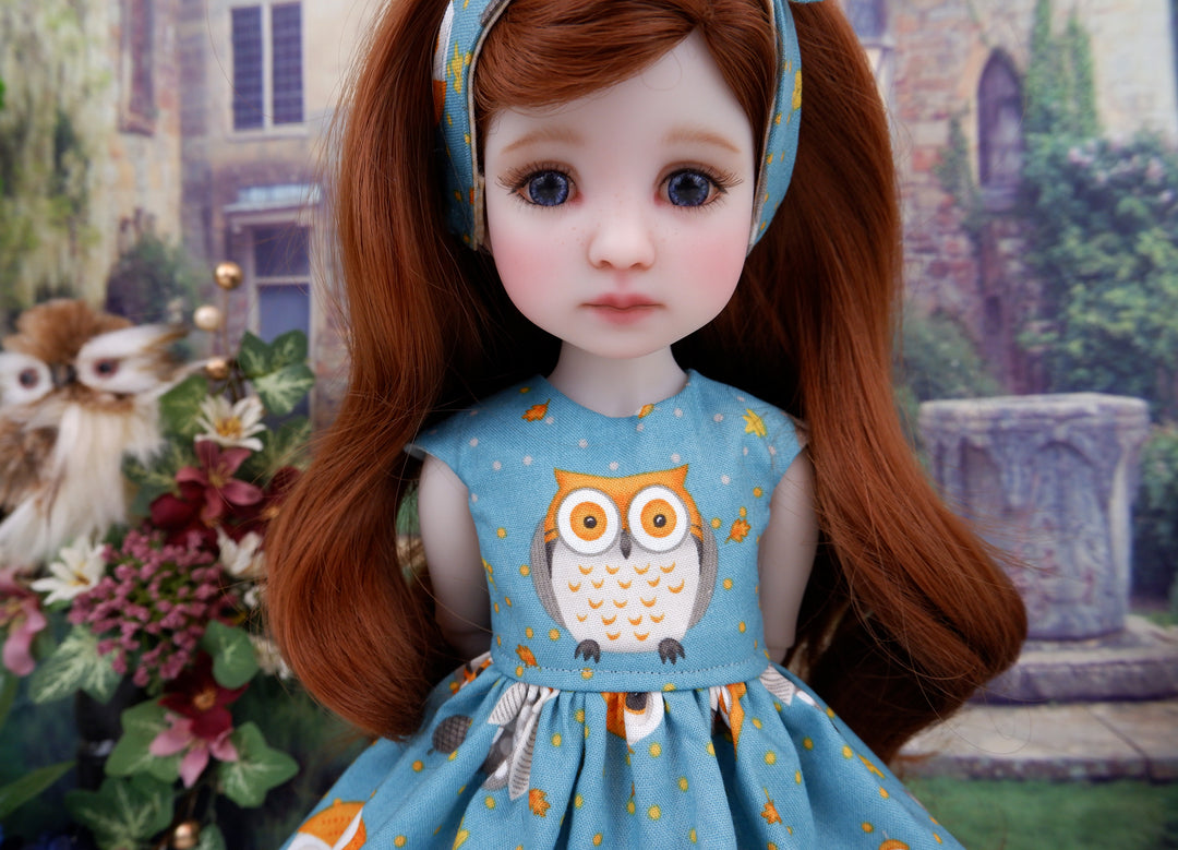 Woodland Hoot - dress with boots for Ruby Red Fashion Friends doll