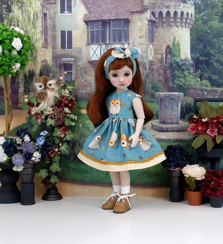 Woodland Hoot - dress with boots for Ruby Red Fashion Friends doll