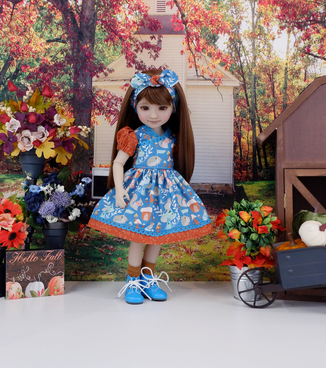 Woodland Village - dress with boots for Ruby Red Fashion Friends doll