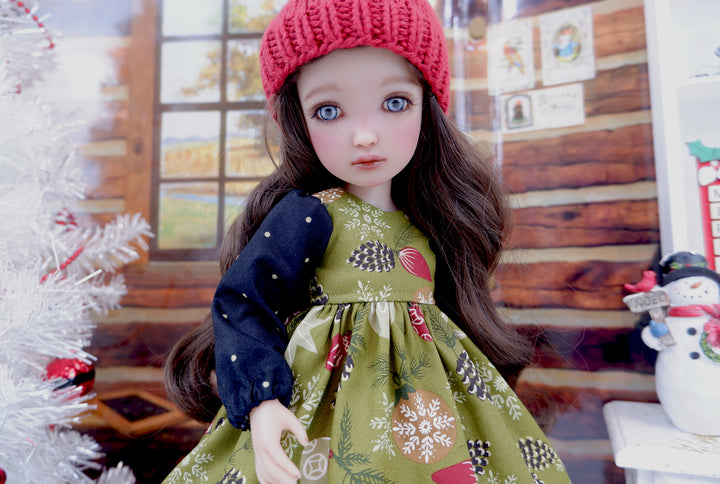 Woodsy Ornaments - dress with boots for Ruby Red Fashion Friends doll