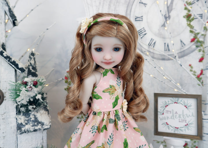 Yuletide Blooms - dress with shoes for Ruby Red Fashion Friends doll