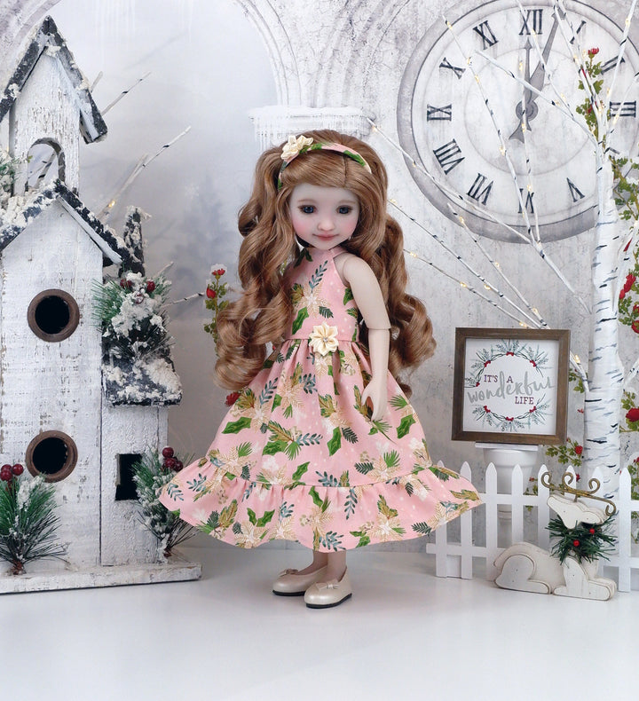 Yuletide Blooms - dress with shoes for Ruby Red Fashion Friends doll