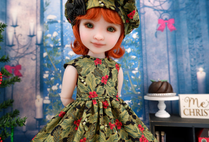 Yuletide Holly - dress with boots for Ruby Red Fashion Friends doll