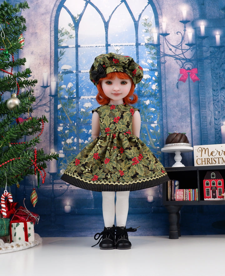 Yuletide Holly - dress with boots for Ruby Red Fashion Friends doll