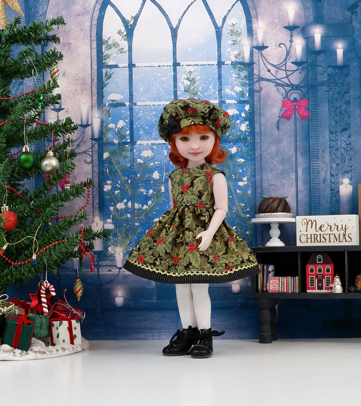 Yuletide Holly - dress with boots for Ruby Red Fashion Friends doll