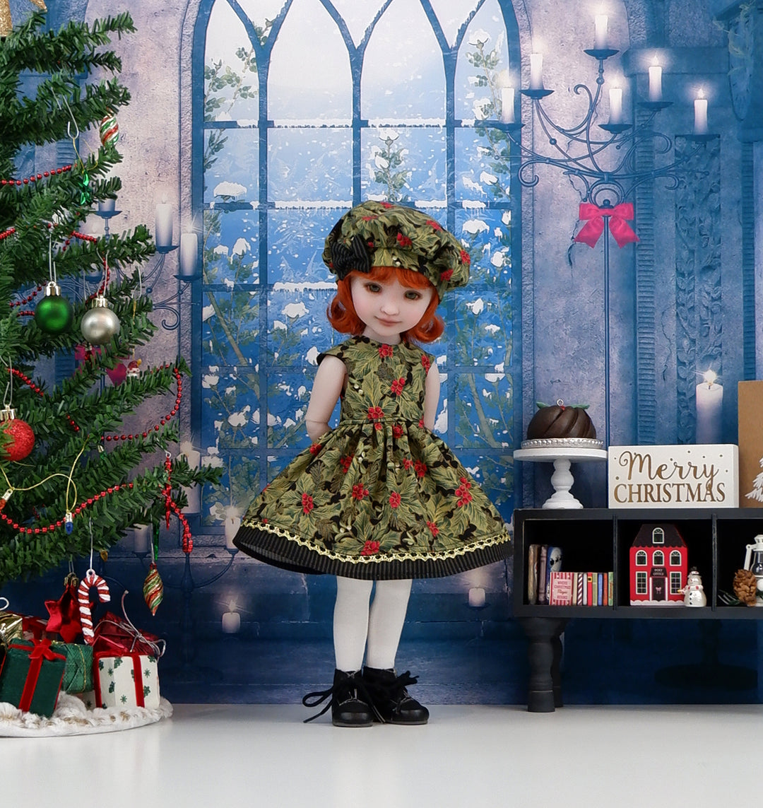 Yuletide Holly - dress with boots for Ruby Red Fashion Friends doll