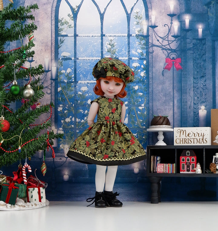 Yuletide Holly - dress with boots for Ruby Red Fashion Friends doll