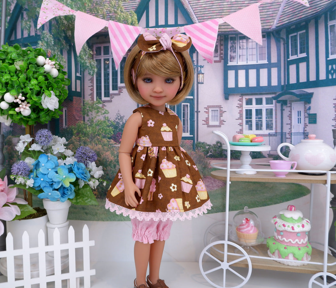 Yummy Cupcakes - top & bloomers with sandals for Ruby Red Fashion Friends doll