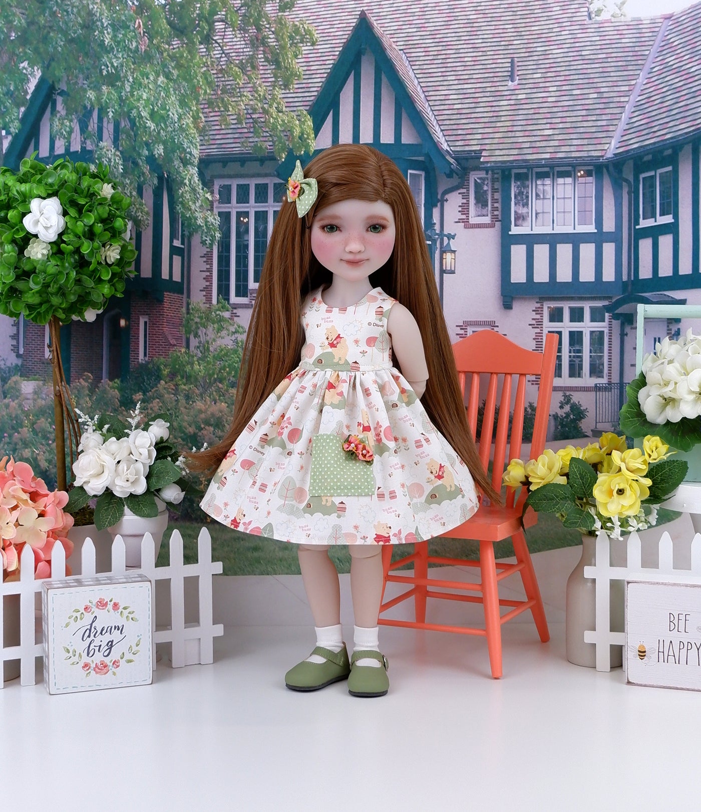 100 Acre Wood - dress with shoes for Ruby Red Fashion Friends doll