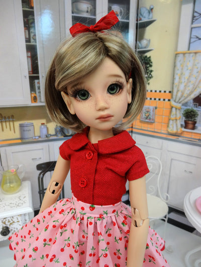 Cherry Berries - blouse & skirt for 45cm BJD