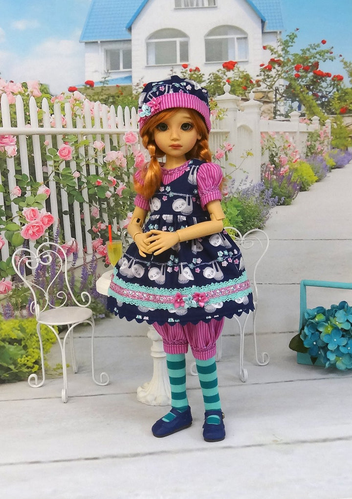 Sweet Sloth - romper & pinafore for 45cm BJD
