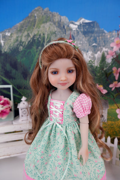 Alpen Meadow - dress ensemble with shoes for Ruby Red Fashion Friends doll