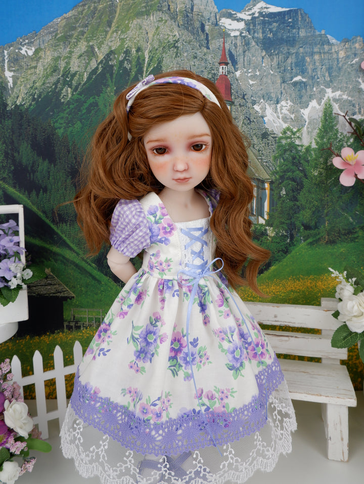 Alpine Countryside - dirndl dress ensemble with shoes for Ruby Red Fashion Friends doll