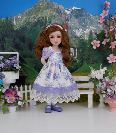 Alpine Countryside - dirndl dress ensemble with shoes for Ruby Red Fashion Friends doll