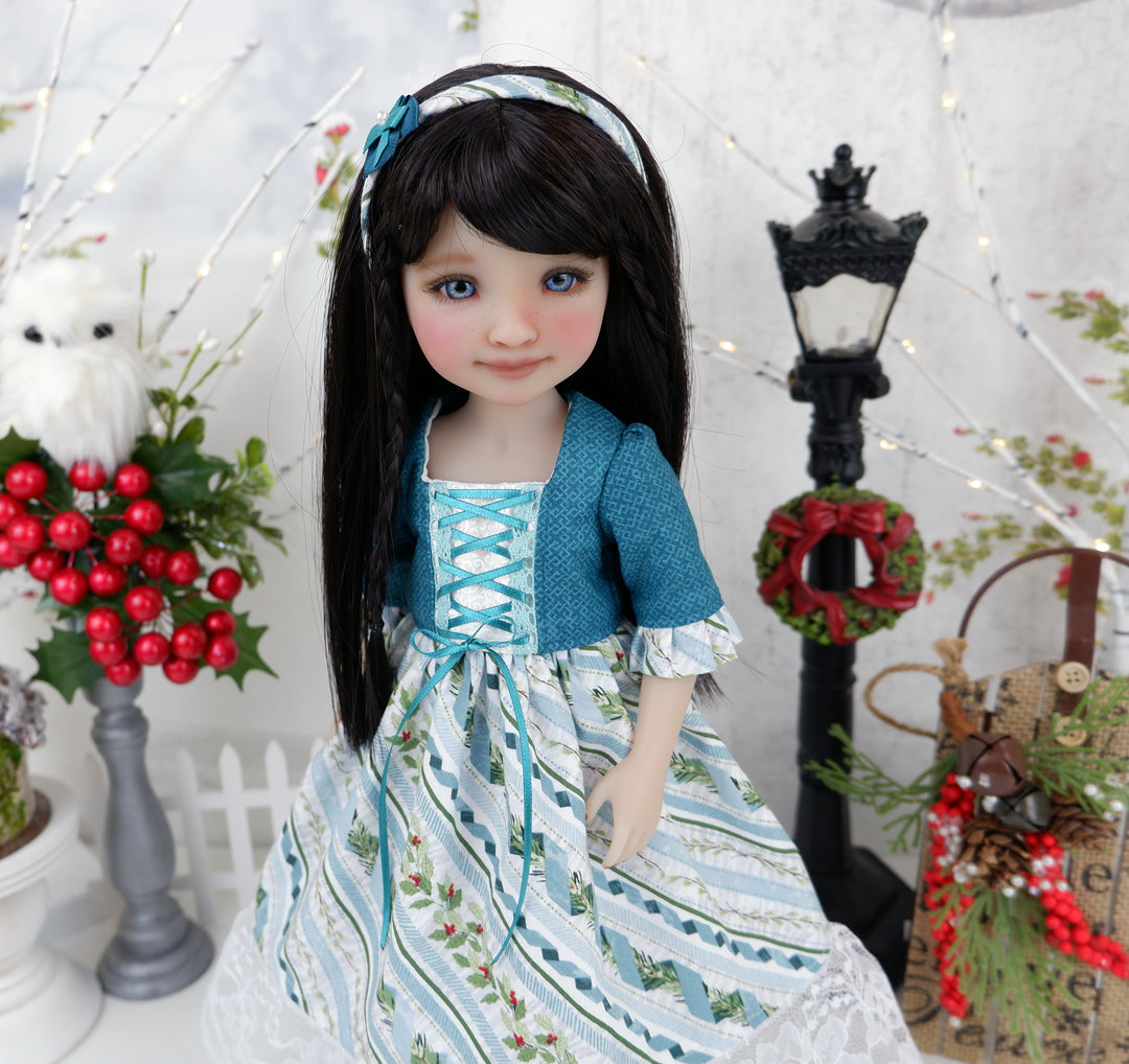 Alpine Winter - dirndl dress ensemble with boots for Ruby Red Fashion Friends doll