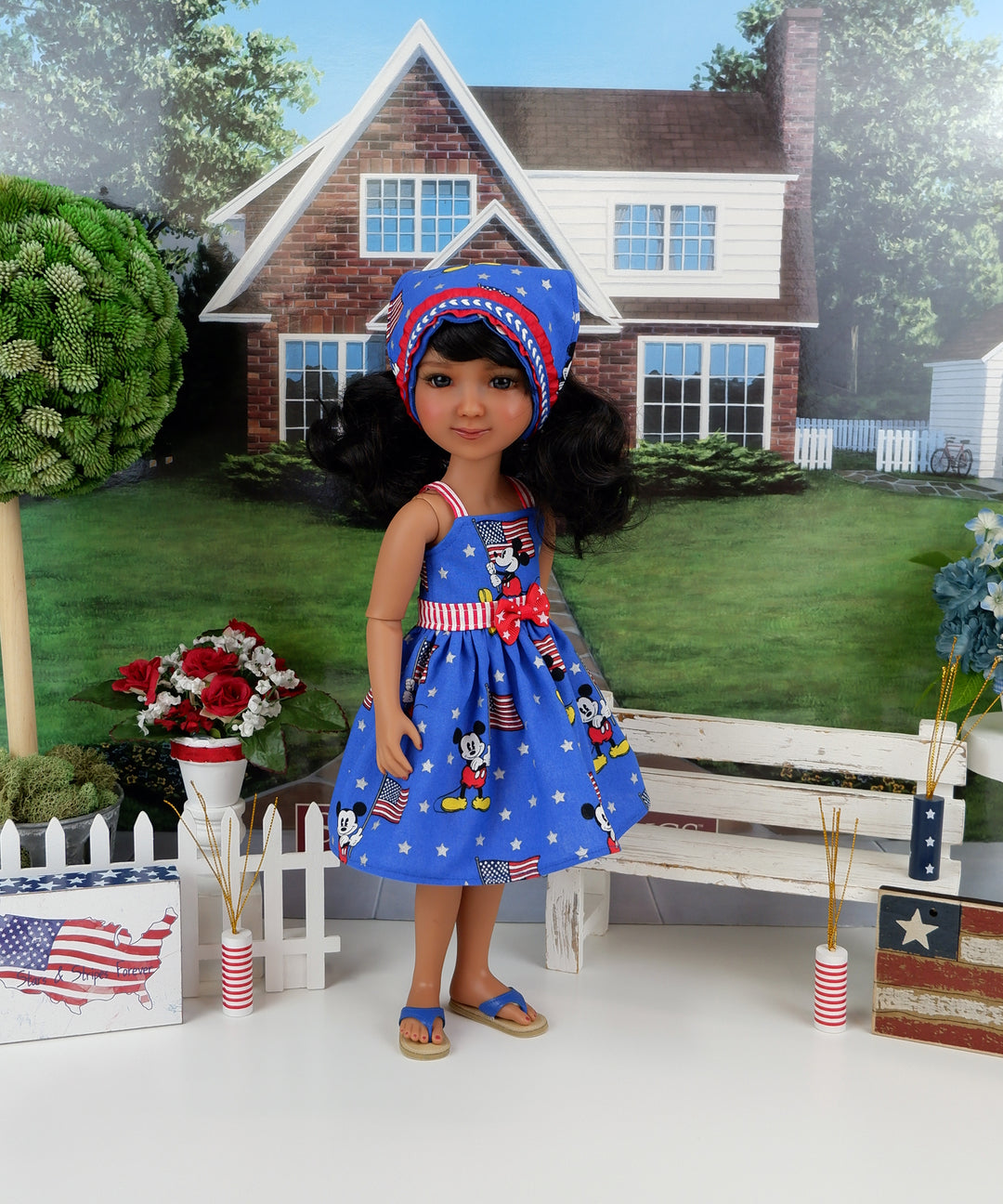 American Mickey - dress with shoes for Ruby Red Fashion Friends doll