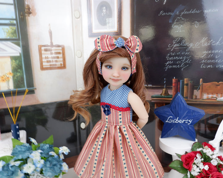American Stripes - dress with shoes for Ruby Red Fashion Friends doll