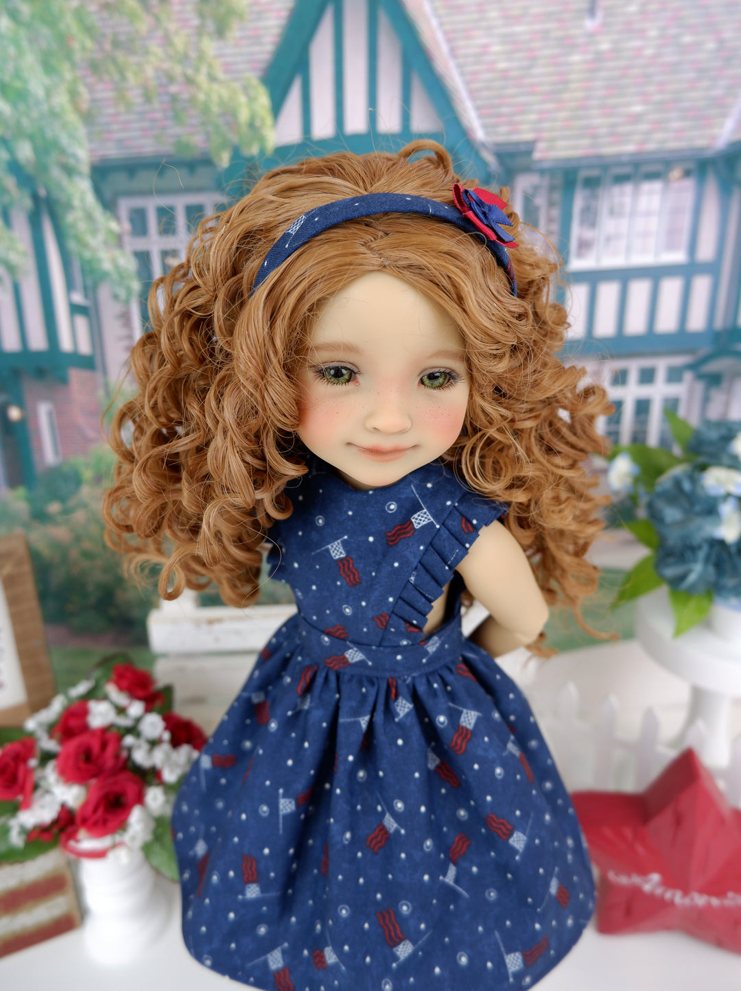 Americana - dress with shoes for Ruby Red Fashion Friends doll