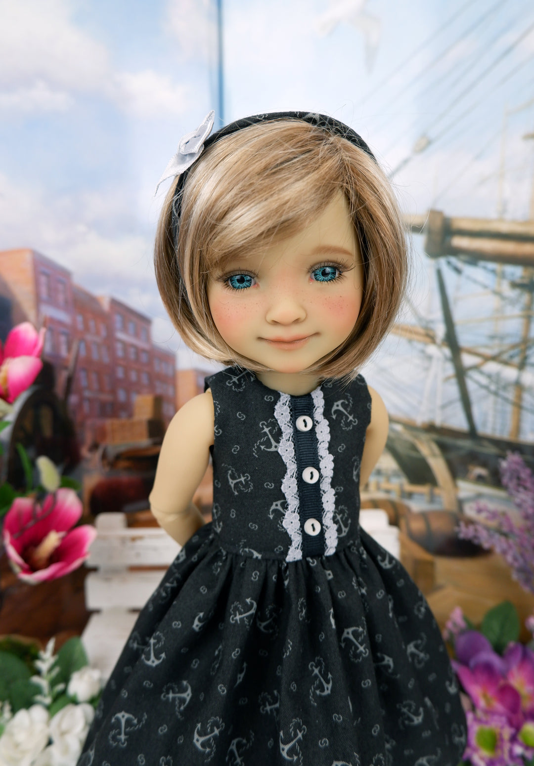 Anchor Noir - dress with shoes for Ruby Red Fashion Friends doll