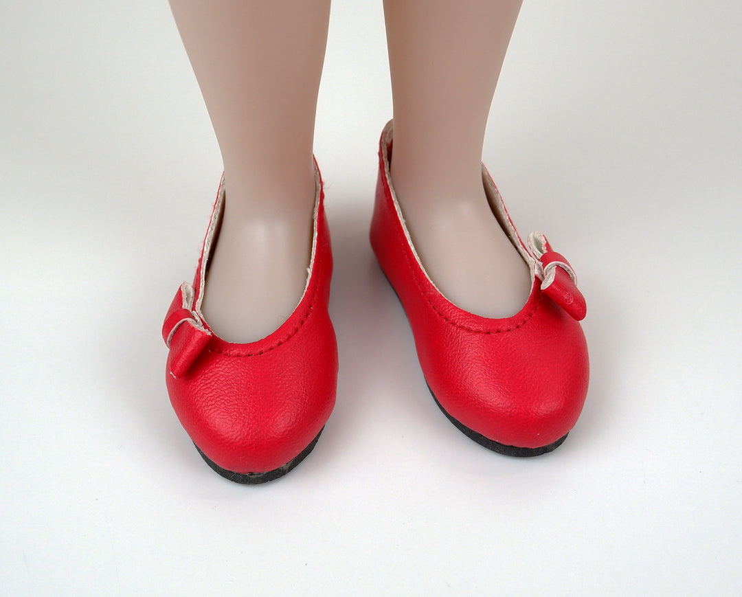 FACTORY SECONDS Bow Toe Ballet Flats - Apple Red