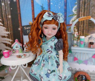 Arctic Fox - dress with shoes for Ruby Red Fashion Friends doll