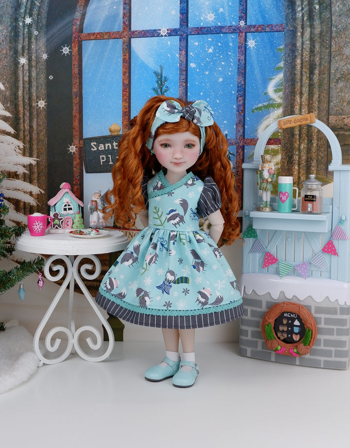 Arctic Fox - dress with shoes for Ruby Red Fashion Friends doll