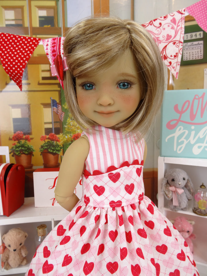 Argyle Hearts - dress with shoes for Ruby Red Fashion Friends doll