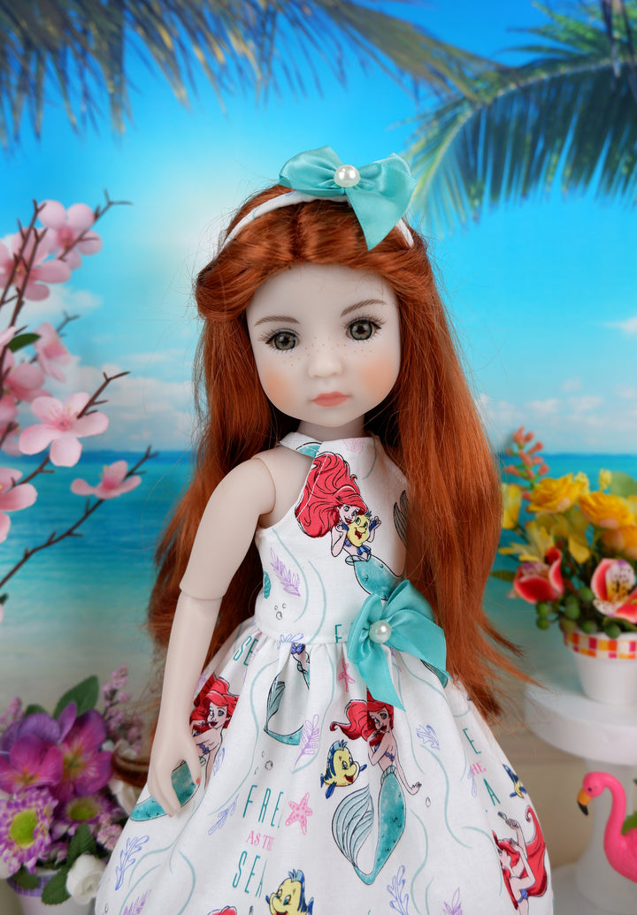 Ariel & Flounder - dress with shoes for Ruby Red Fashion Friends doll