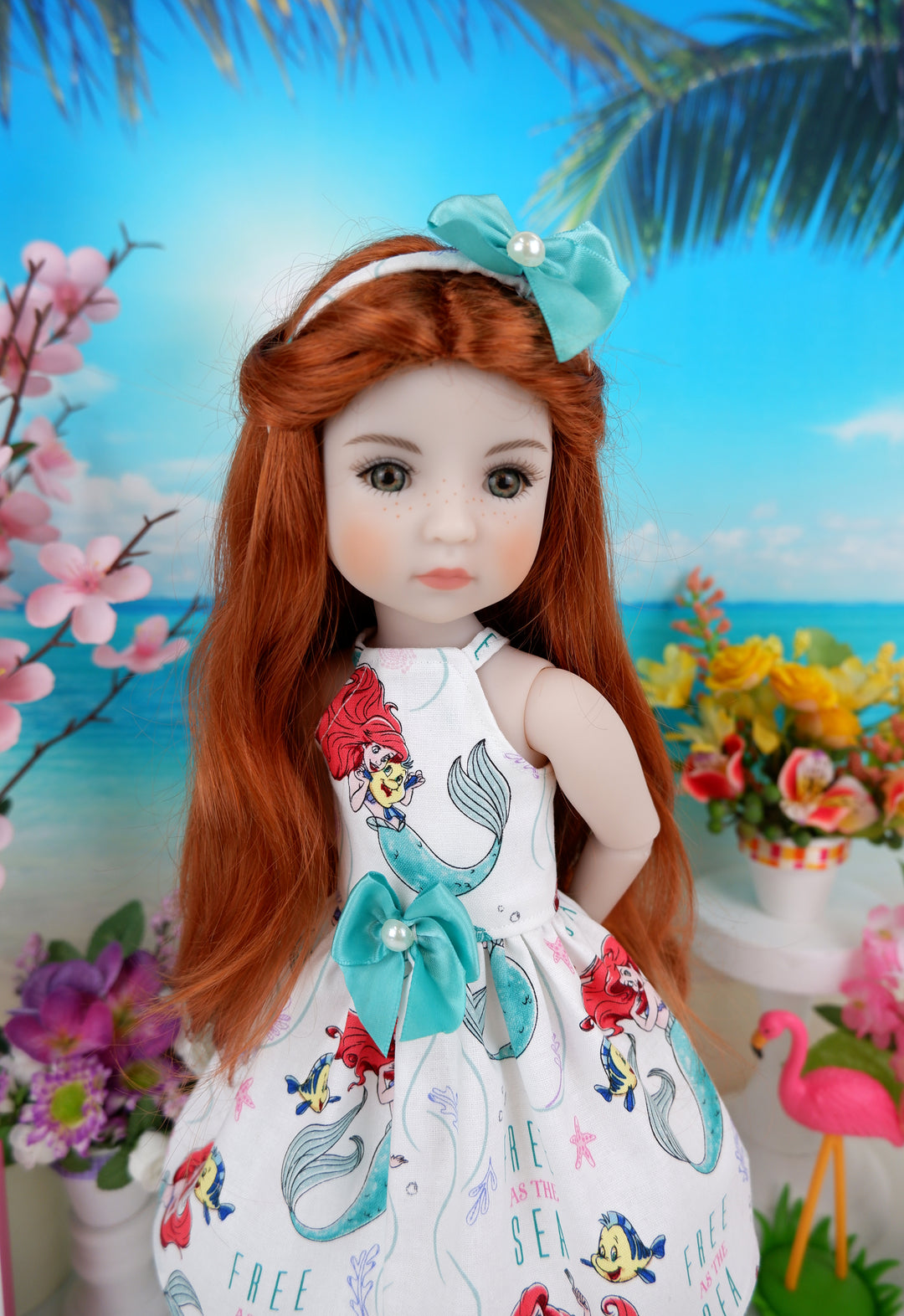 Ariel & Flounder - dress with shoes for Ruby Red Fashion Friends doll