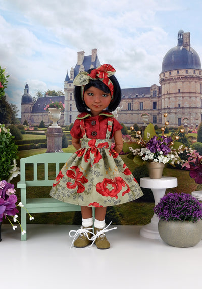 Asiatic Lilies - blouse & jumper with boots for Ruby Red Fashion Friends doll