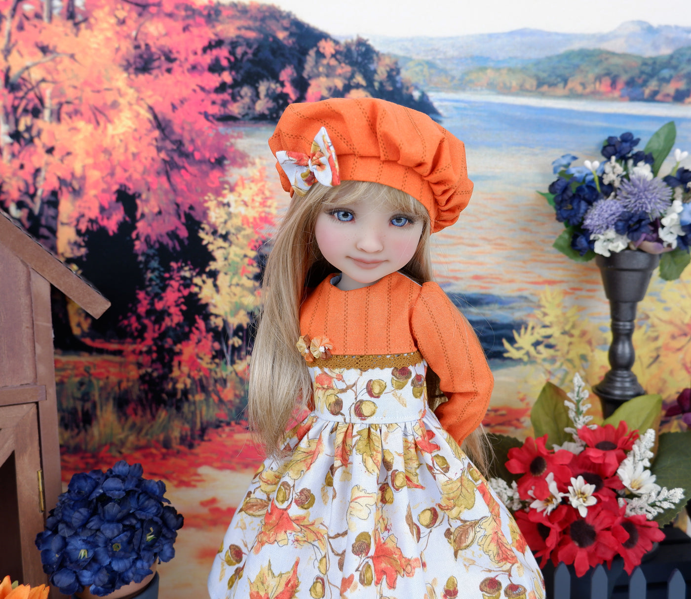 Autumn Acorns - dress with shoes for Ruby Red Fashion Friends doll