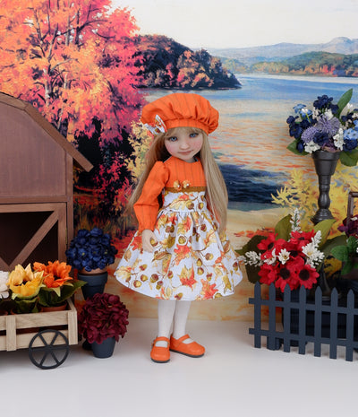 Autumn Acorns - dress with shoes for Ruby Red Fashion Friends doll