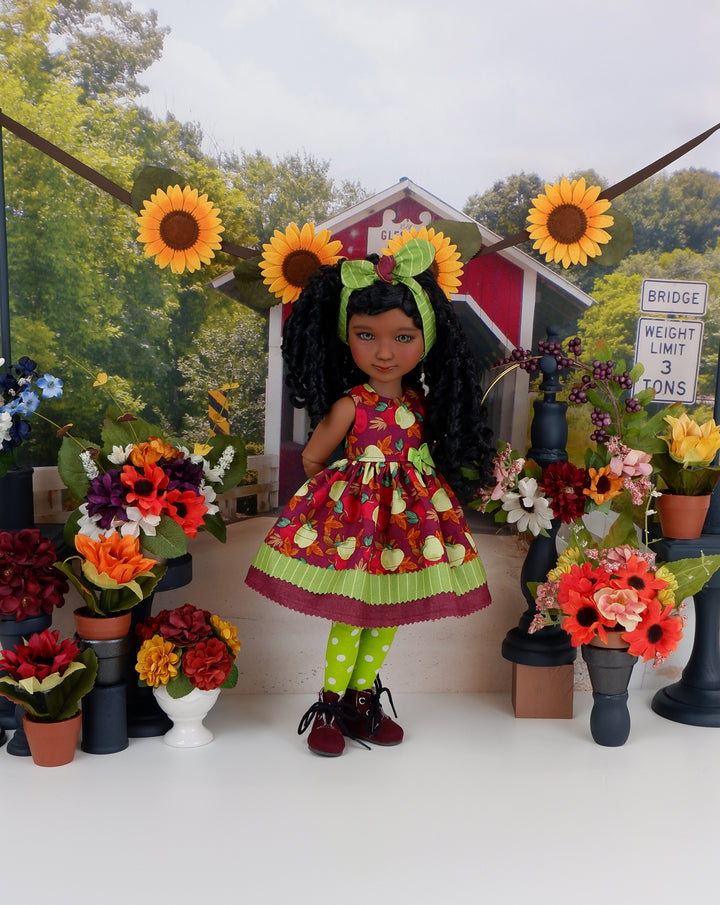 Autumn Apple - dress with boots for Ruby Red Fashion Friends doll