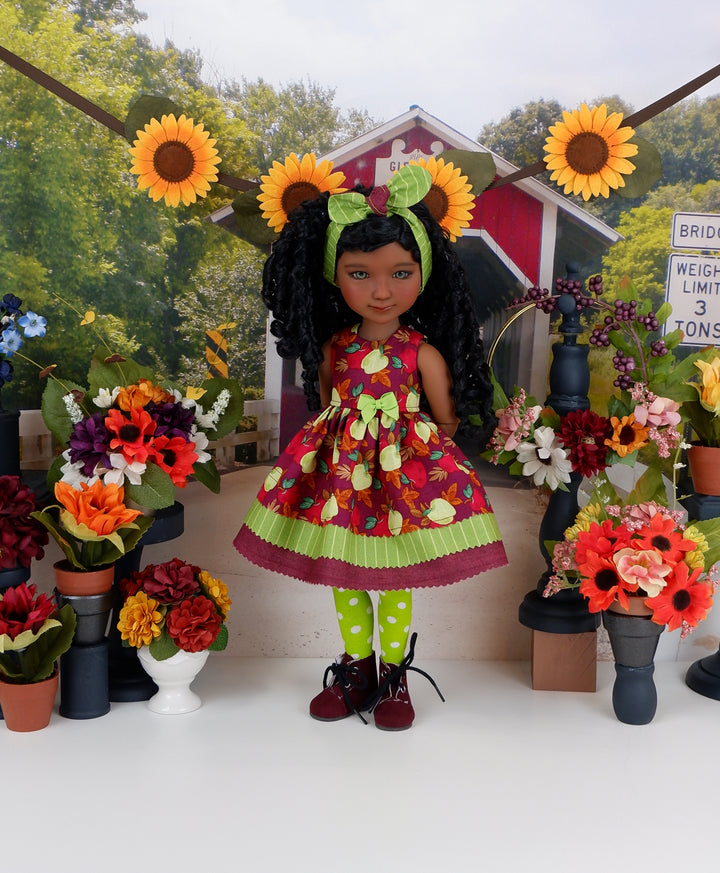 Autumn Apple - dress with boots for Ruby Red Fashion Friends doll