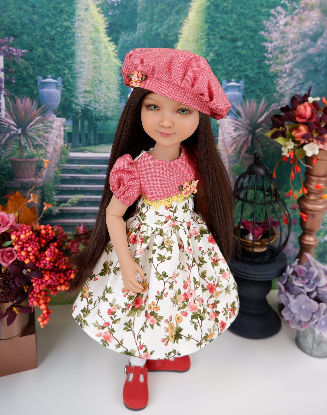 Autumn Brambles - dress ensemble with shoes for Ruby Red Fashion Friends doll